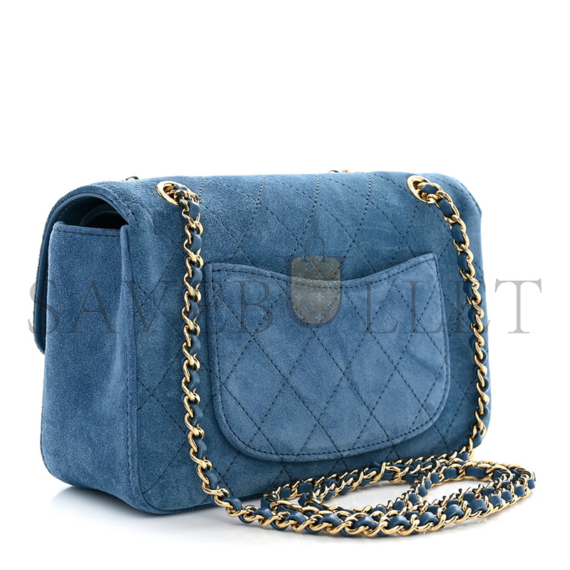 Ch**el MASTER SUEDE MINI CLASSIC FLAP BAG AS6627 (20*12*7cm)